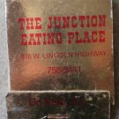 Vintage Matchbook Junction Eating Place De Kalb Illinois Matches