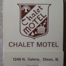 Vintage Matchbook Chalet Motel Dixon Illinois Matches