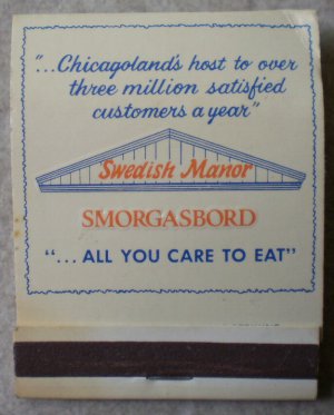 Vintage Matchbook Nordic Steak Pub Swedish Manor Smorgasbord Matches