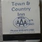 Vintage Matchbook Town Country Inn Streator Illinois Silver Matches