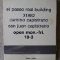 Vintage Matchbook Coffee Garden San Juan Capistrano California Matches