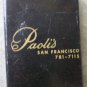 Vintage Matchbook Paoli San Francisco California Matches Matchbox