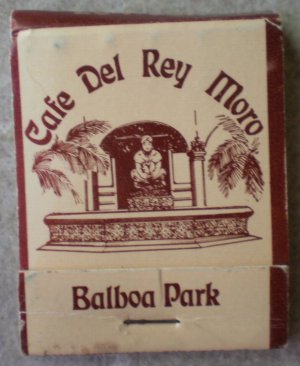 Vintage Matchbook Cafe Del Rey Moro Balboa Park California Matches