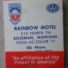 Vintage Matchbook Rainbow Motel Bozeman Montana Matches