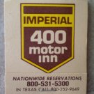 Vintage Matchbook Imperial 400 Motor Inn Willcox Arizona Matches