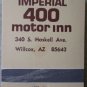 Vintage Matchbook Imperial 400 Motor Inn Willcox Arizona Matches