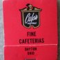 Vintage Matchbook Culp's Cafeteria Dayton Ohio Matches
