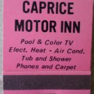 Vintage Matchbook Caprice Motor Inn Clarksville Arkansas Matches