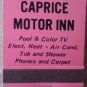 Vintage Matchbook Caprice Motor Inn Clarksville Arkansas Matches