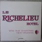 Vintage Matchbook Le Richelieu Hotel New Orleans Louisiana Matches