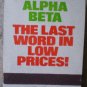 Vintage Matchbook Alpha Beta Grocery Tell A Friend Matches
