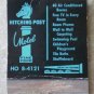 Vintage Matchbook Hitching Post Restaurant Blue Hwy 66 Missouri Matches