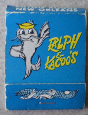 Vintage Matchbook Ralph Kacoos Restaurant Baton Rouge Louisiana Matches