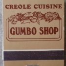 Vintage Matchbook Gumbo Shop Creole Cuisine New Orleans Louisiana Matches