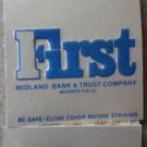 Vintage Matchbook First Midland Bank Trust Company Matches