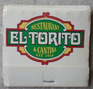 Vintage Matchbook El Torito Restaurant Cantina Matches