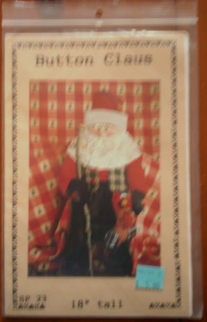 Button Claus SP23 18" Tall Santa Dianna Marcum Publications