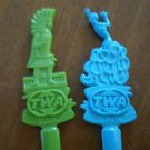 Vintage Swizzle Stick TWA USA Spain Indian Dancer Plastic