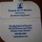 Golf Bag Tag Mauna Lani Hawaii Francis H I'i Brown Resort Kohala Coast