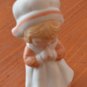 Lefton Pilgrim Girl Praying Figurine Vintage 02161 Sri Lanka 3.5in Peach White