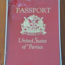 Party Invitation Hallmark Passport United States of Parties 8/box Red Vintage