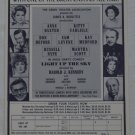 Light Up The Sky Moss Hart Flier 1971 Huntington Hartford Theatre Hollywood Anne Baxter