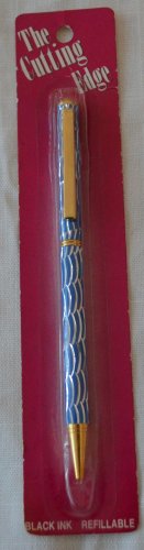 Cutting Edge Pen NOS Blue Black Ink Refillable SWIBCO
