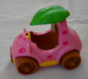Smurfs Smurfette Vehicle Pull Back Motor Leaf Car Pink 2008 Peyo Lafig Jakks