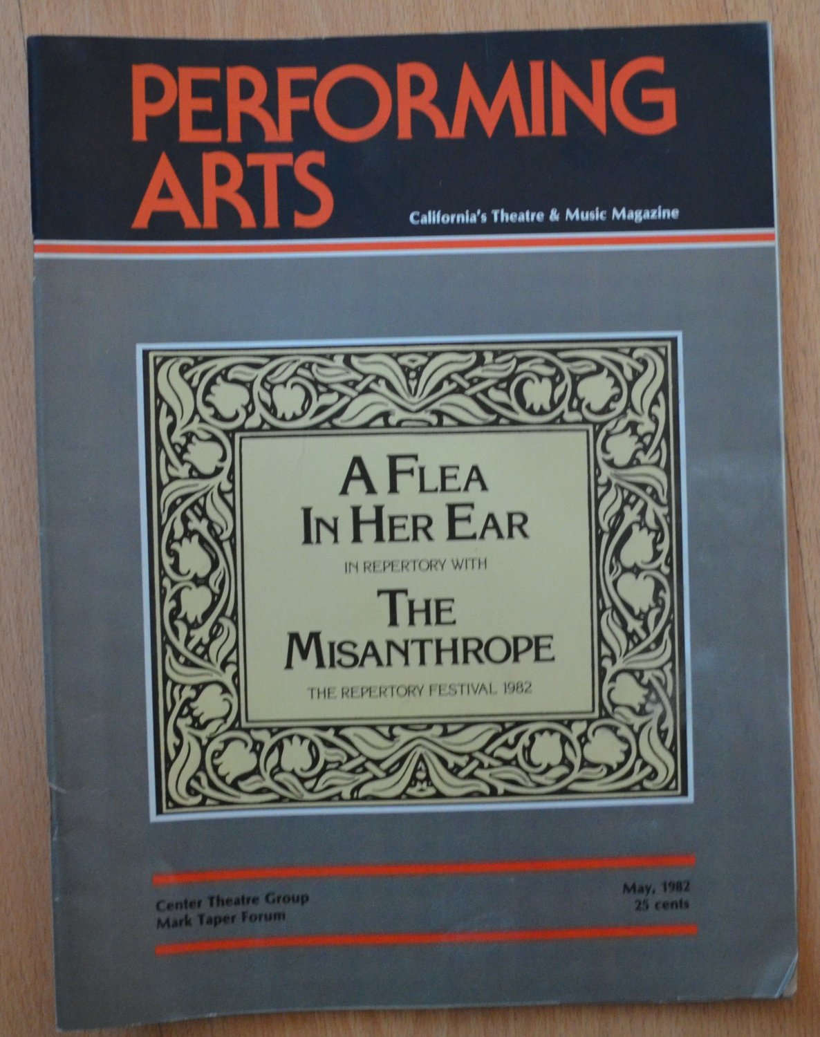 Performing Arts Flea In Her Ear Misanthrope Repertory Program May 1982