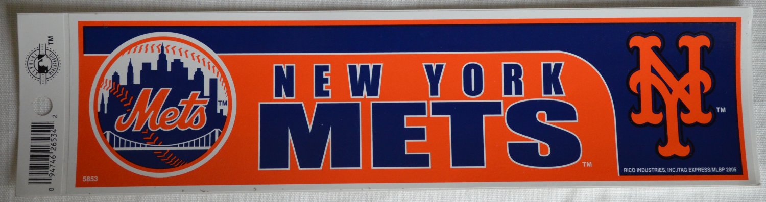 New York Mets NY Bumper Sticker SF Rico Industries MLB 2005 11x3