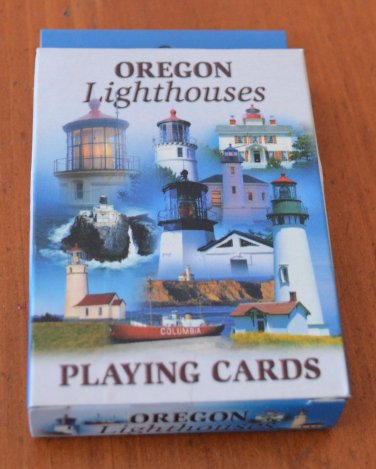Oregon Lighthouses Playing Cards Deck NOS John Hinde Curteich NOS USA
