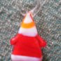 Vintage Glass Charm Hand Blown Santa Claus Christmas 7/8in
