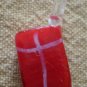 Vintage Glass Charm Hand Blown Gift Present Christmas 5/8 in Red