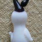 Vintage Glass Charm Hand Blown Snowman Christmas 3/4 in Black White