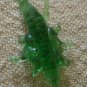 Vintage Glass Charm Hand Blown Snowflake Star Christmas 7/8 in Green