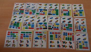 Lego Model Cards Only Lot 19 For Race To Build It Board Game Sled Hovercraft Boat
