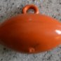 Football Charm Plastic Brown Vintage 1 1/8in