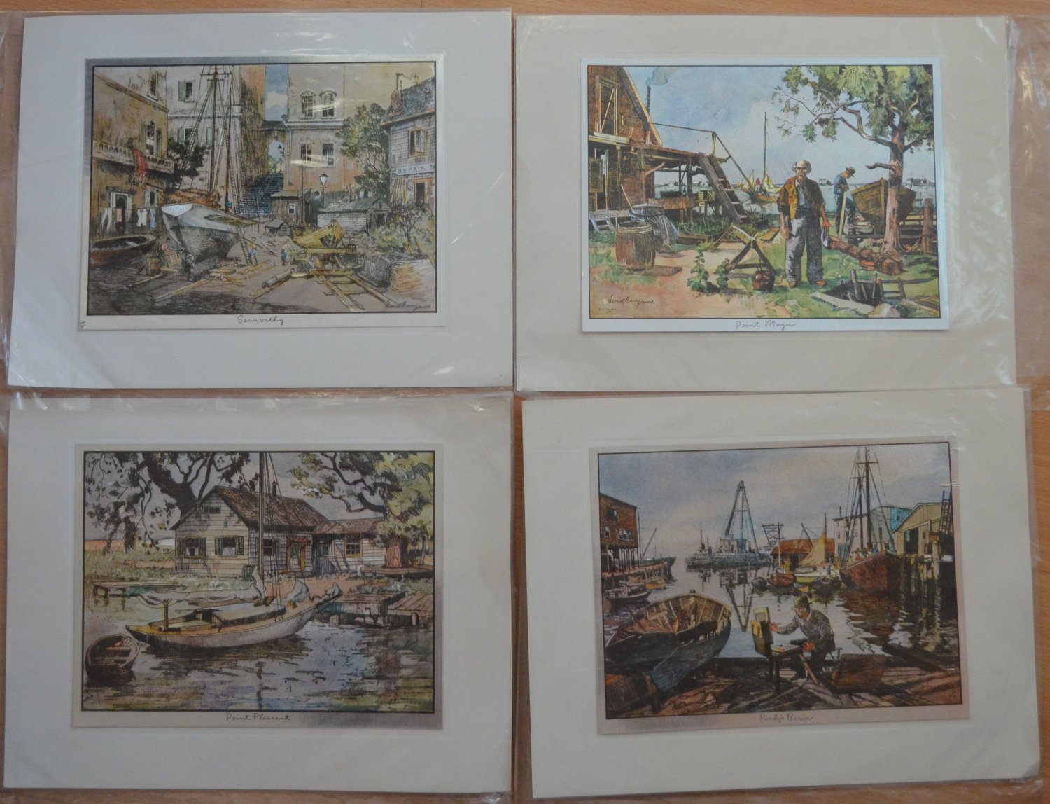 Lionel Barrymore Foil Print Lot 4 Pt Mugu Seaworthy Point