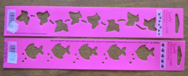 Plaid Simply Stencils Lot 2 Ivy Vine 28635 School of Fish 28475 1991 1992