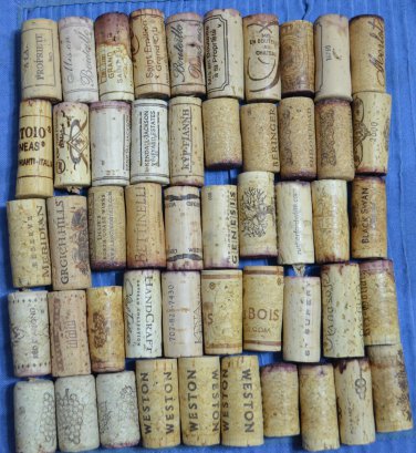 Lot 50 Used Wine Corks Natural Agglomerate California French Red