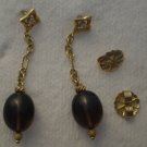 David Yurman 18K Gold Diamond Smoky Quartz Earrings DY 750 S