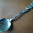 Sweden Souvenir Spoon Silverplate Woman with Fan 4in Vintage Swedish