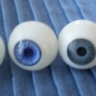 Doll Plastic Eyes 18mm Lot 2 Pairs Grey Purple-Blue Taiwan