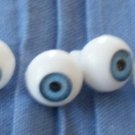 Doll Plastic Eyes 12mm Lot 5 Pairs Gray Blue