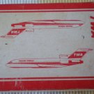 TWA US Playing Cards Red White Airplane Trans World Airlines Vintage