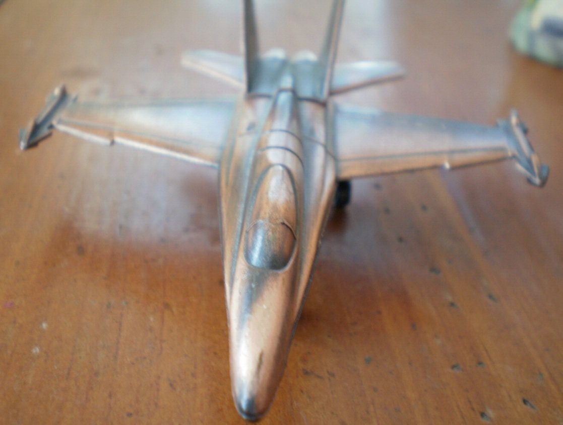Pencil Sharpener Airplane Fighter Jet Copper Color Metal