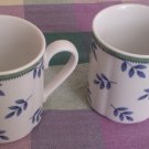 Villeroy and Boch Switch 3 Porcelain Lot 2 Mugs Leaves