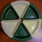 Vintage Chip Dip Server Wedges Lazy Susan 6 Green Edit item   Reserve item