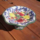 Fitz and Floyd Pedestal Bowl Tray Fruits FF Classics