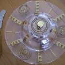 Georges Briard Cheese Caviar Canape 3-pc Dish Lid Server